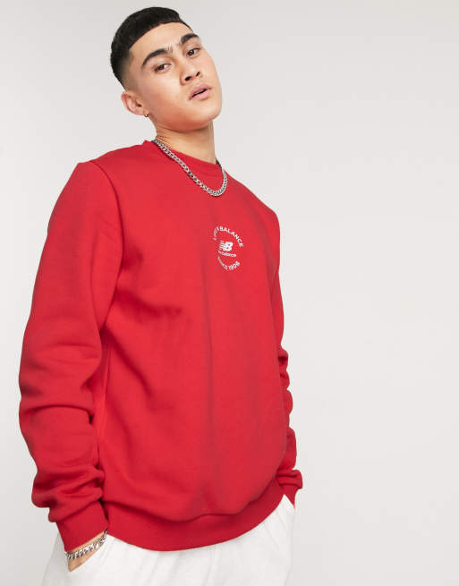 Red discount sweatshirt asos