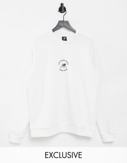 new balance white sweater