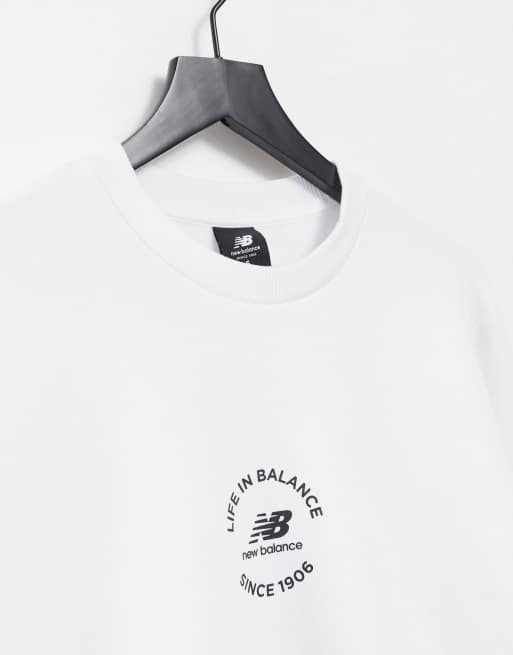 New Balance life in balance sweatshirt in white - exclusive