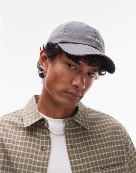 New Balance linear cap in washed black - view 1