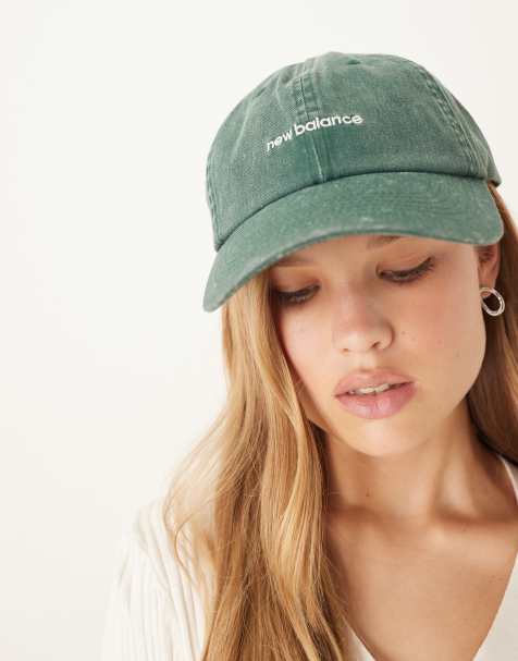 New Balance linear cap in washed green - view 1