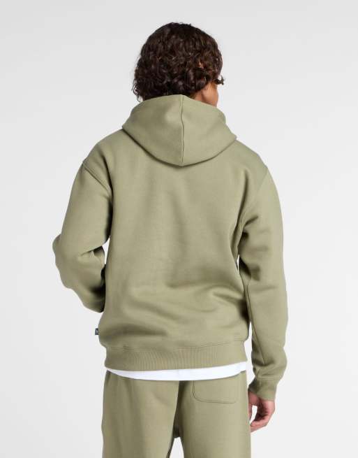 New Balance Linear graphic fleece hoodie in dark olivine, 3 of 4