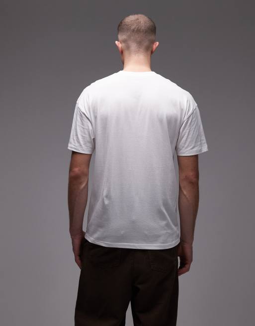 New Balance Linear graphic t-shirt in white, 5 of 5