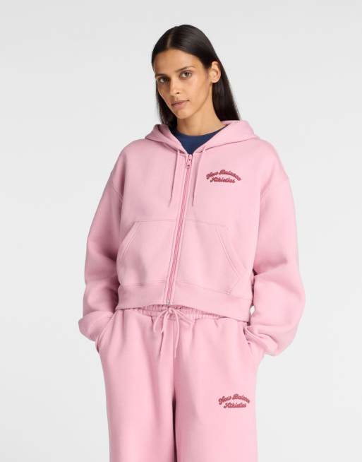 New Balance - Linear Heritage - Fleece met rits in roze
