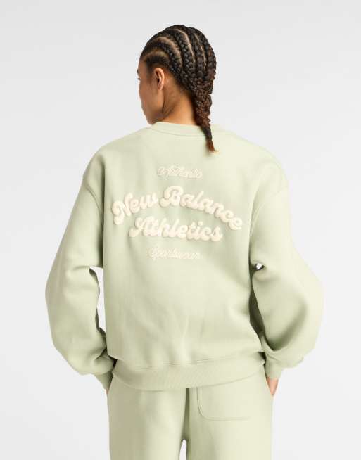 New Balance – Linear Heritage – Fleece-Sweatshirt in Garter Snake mit Rundhalsausschnitt, 3 von 4