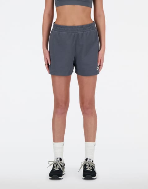 New Balance Linear heritage french terry short in grey - view 1