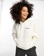 Nike mini swoosh store oversized hoodie in oatmea