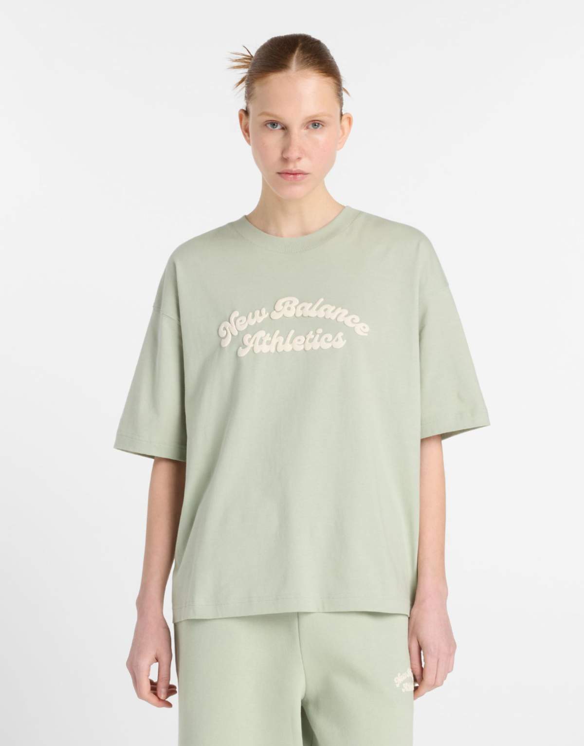 New Balance Linear heritage oversized t-shirt in garter snake