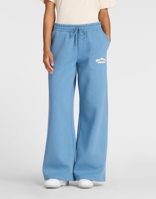 New Balance - Linear Heritage - Pantaloni a fondo ampio in pile blu