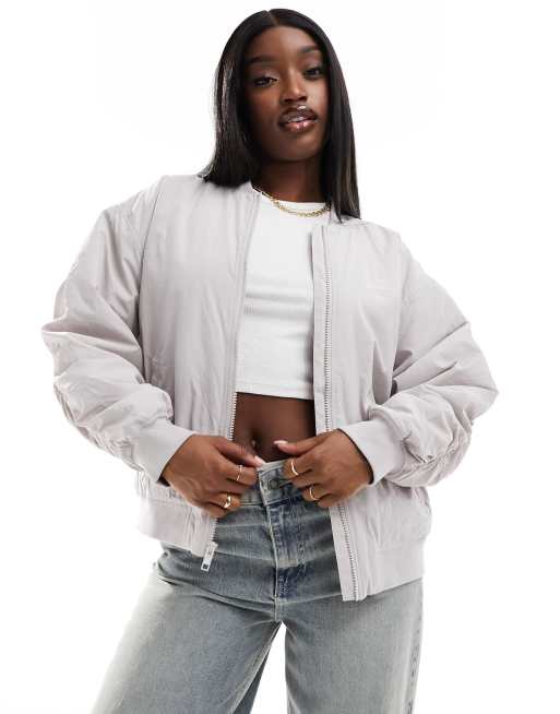 New Balance - Linear Heritage - Vævet og lysegrå bomber-jakke