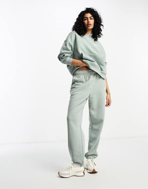 New Balance Linear Heritage zip joggers in sage | ASOS