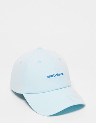 New Balance linear logo baseball cap in light blue - ASOS Price Checker