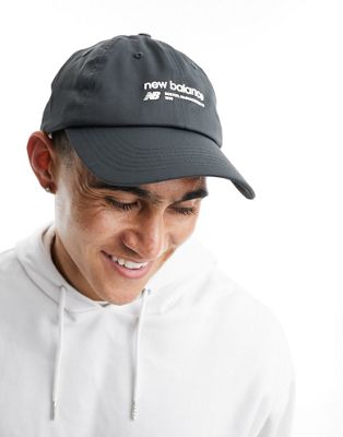 New Balance Linear logo cap in charcoal
