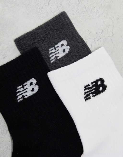 New Balance logo ankle sock 3 pack in multi, 4 of 4
