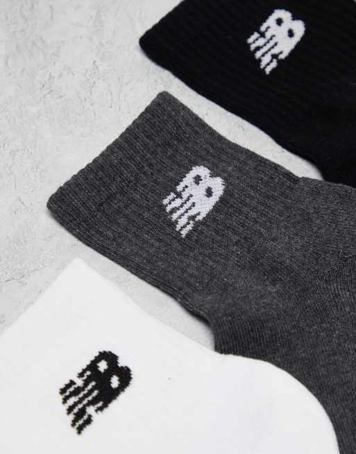 New Balance logo ankle socks 3 pack in multi, 2 of 4
