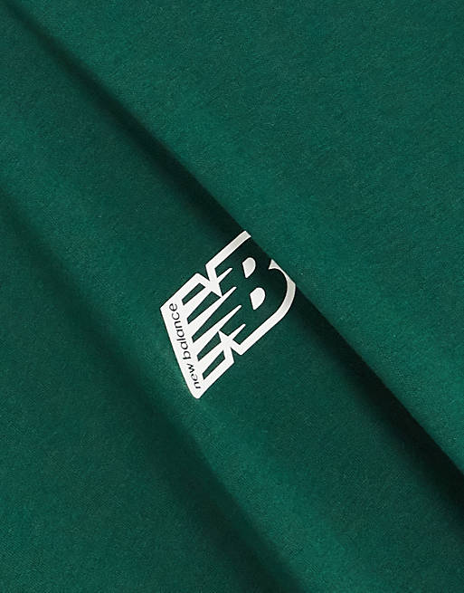 New Balance logo back print t-shirt in forest green | ASOS