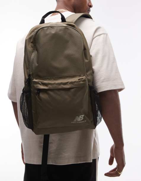 New Balance logo backpack in khaki - view 1