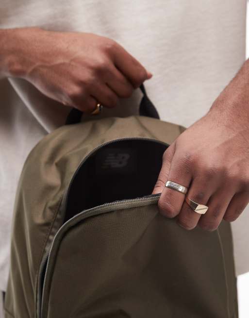 New Balance logo backpack in khaki, 3 of 3