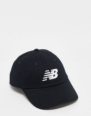 New Balance logo baseball cap in black | ASOS