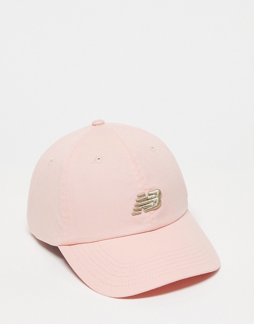 New Balance logo baseball cap in pastel pink