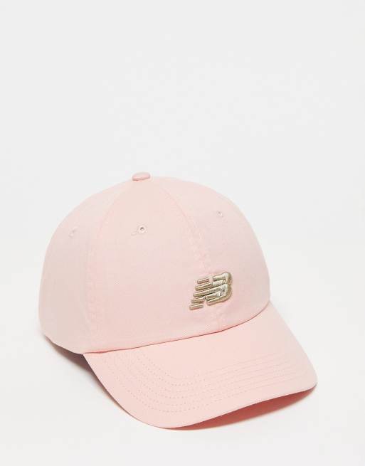 New Balance logo baseball cap in pastel pink