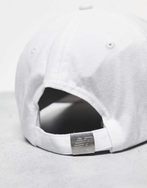 New Balance logo baseball cap in white ASOS