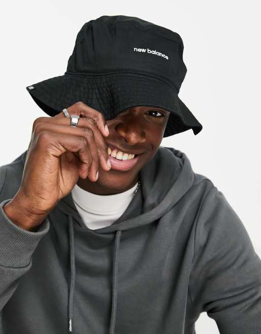 New Balance logo bucket hat in black