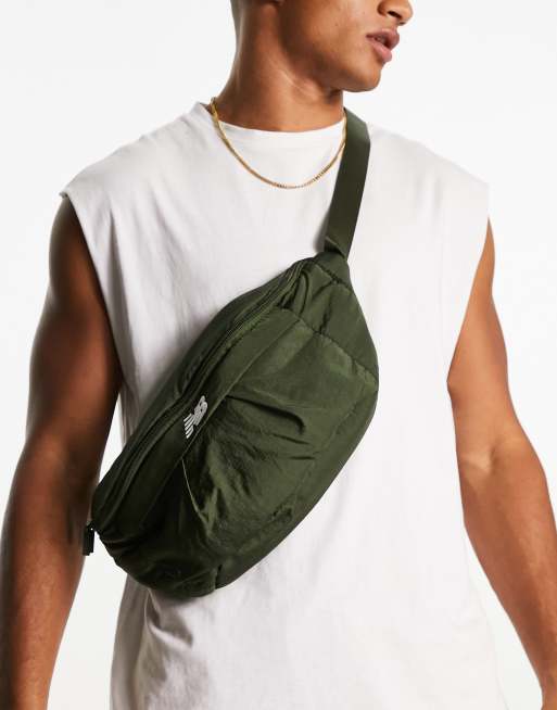 New Balance logo bumbag in green | ASOS