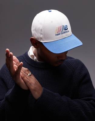 New Balance New Balance logo cap in white and blue