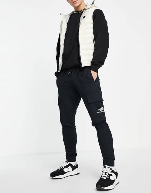 New Balance logo cargo pants in black Exclusive to ASOS ASOS