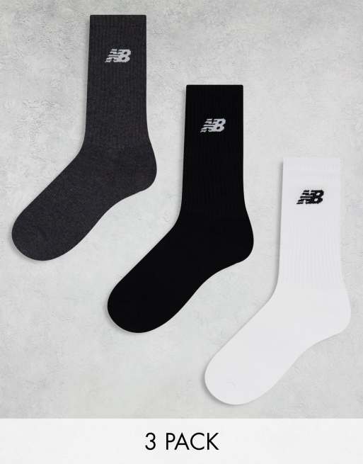  New Balance logo crew socks 3 pack in multi