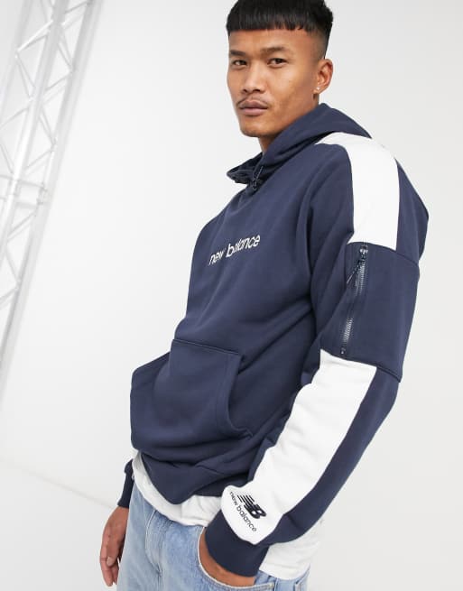 Blue New Balance Logo Hoodie