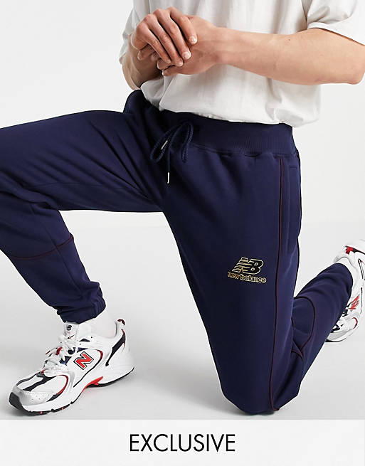 New Balance logo jogger in navy - exclusive to ASOS