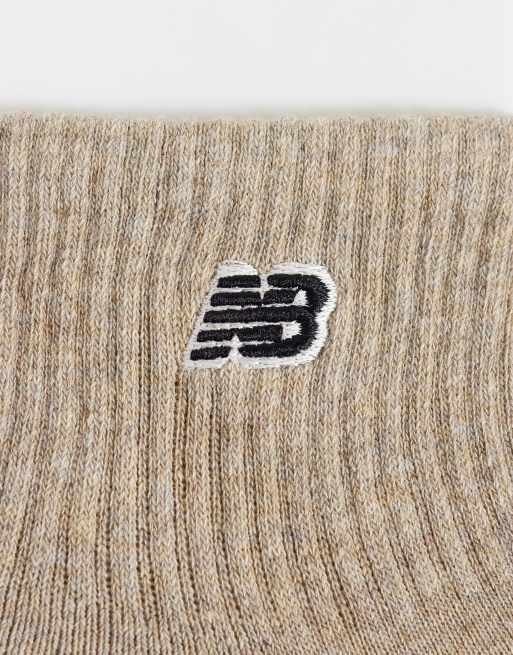 New Balance logo patch 3 pack ankle socks in multi, 3 of 3
