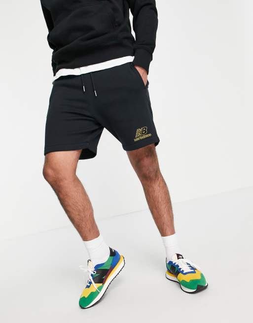 New Balance logo sweat shorts in black exclusive to ASOS ASOS