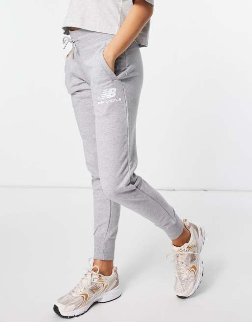 New Balance logo sweatpants in gray ASOS