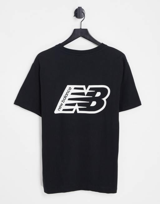 New Balance logo t-shirt in black with logo backprint