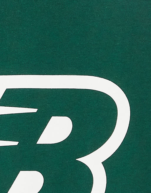 Resume Terminal hypothesis New Balance logo t-shirt in green with logo backprint | ASOS
