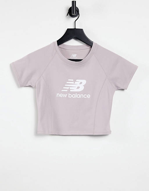 New Balance logo t-shirt in lilac