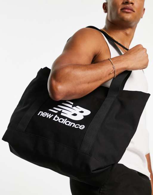 New Balance logo tote bag in black ASOS