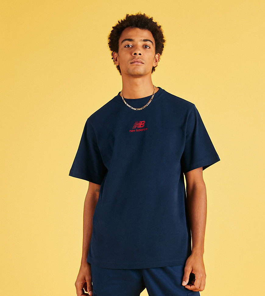 New Balance logo tshirt in navy exclusive to ASOS