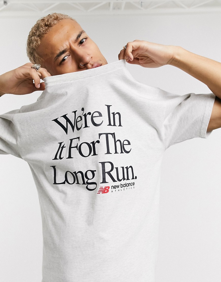 New Balance - Long Run - T-shirt grigia-Grigio