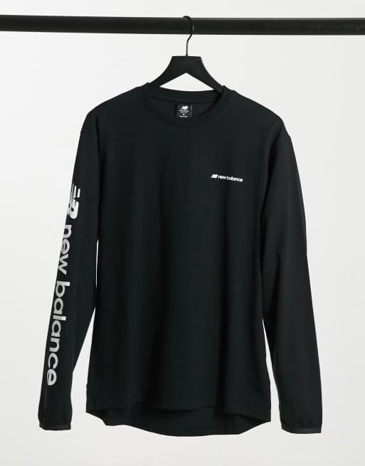 New Balance long sleeve t-shirt in black