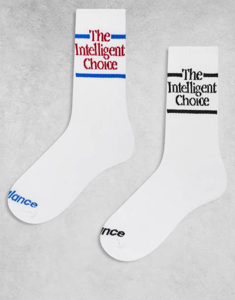 New Balance - Lot de 2 paires de chaussettes à slogan - Blanc - view 1
