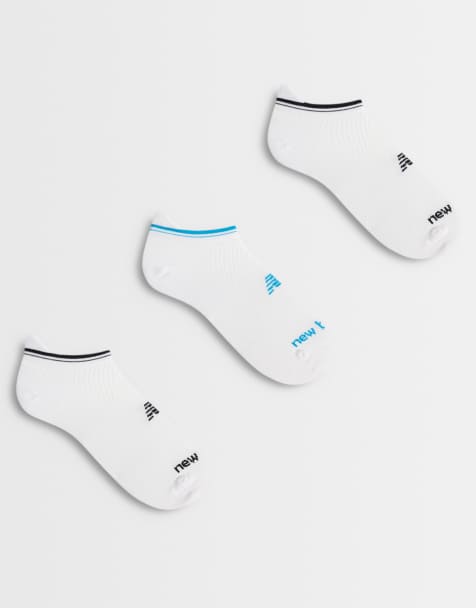 New Balance lot de 3 paires de chaussettes de running montantes blanches - view 1