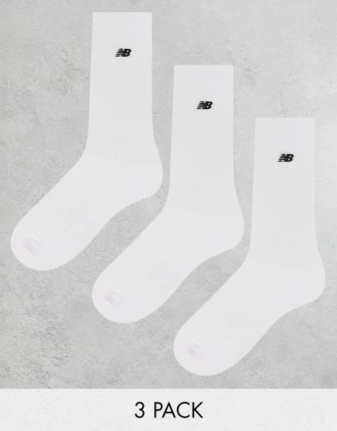 New Balance - Lot de 3 paires de chaussettes à broderie logo - Blanc - view 1