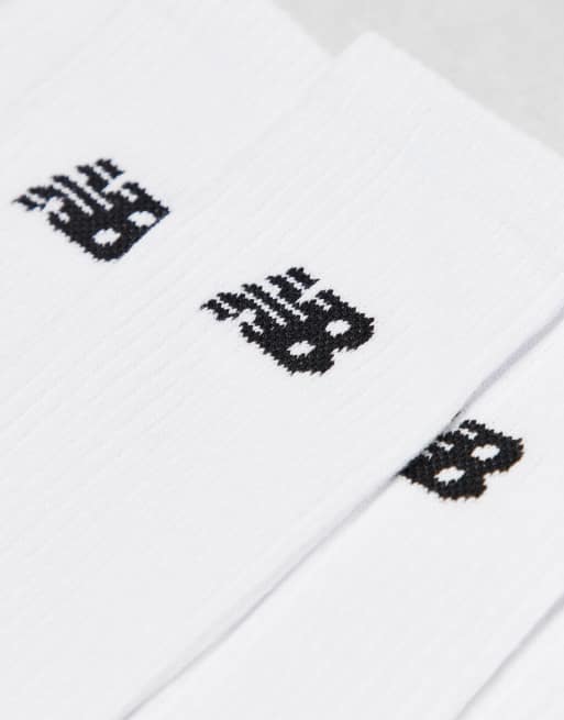 New Balance - Lot de 6 paires de chaussettes à logo - Blanc et noir, 2 de 3