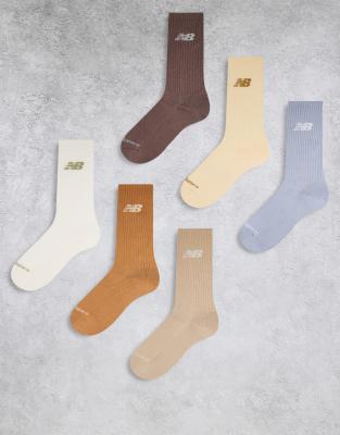 New Balance - Lot de 6 paires de chaussettes - Multicolore