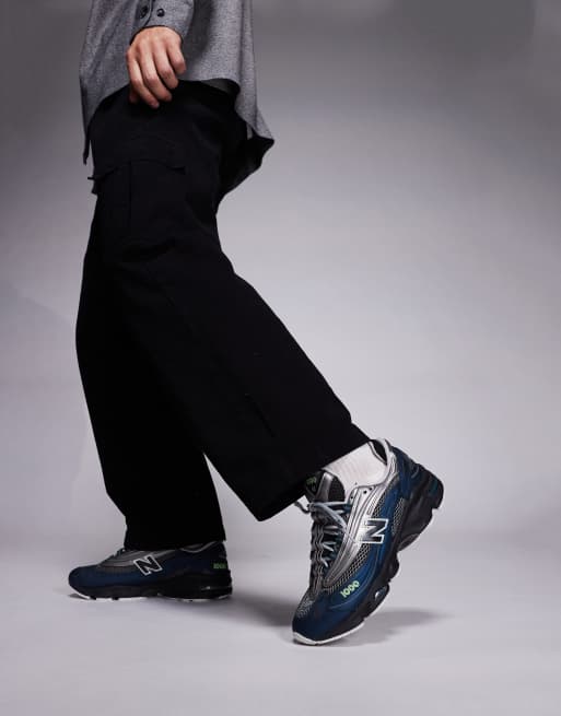 New Balance M1000 sneakers in teal and gray, 3 of 5