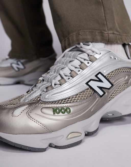 New Balance – M1000 – Srebrno-beżowe buty sportowe unisex, 4 z 5